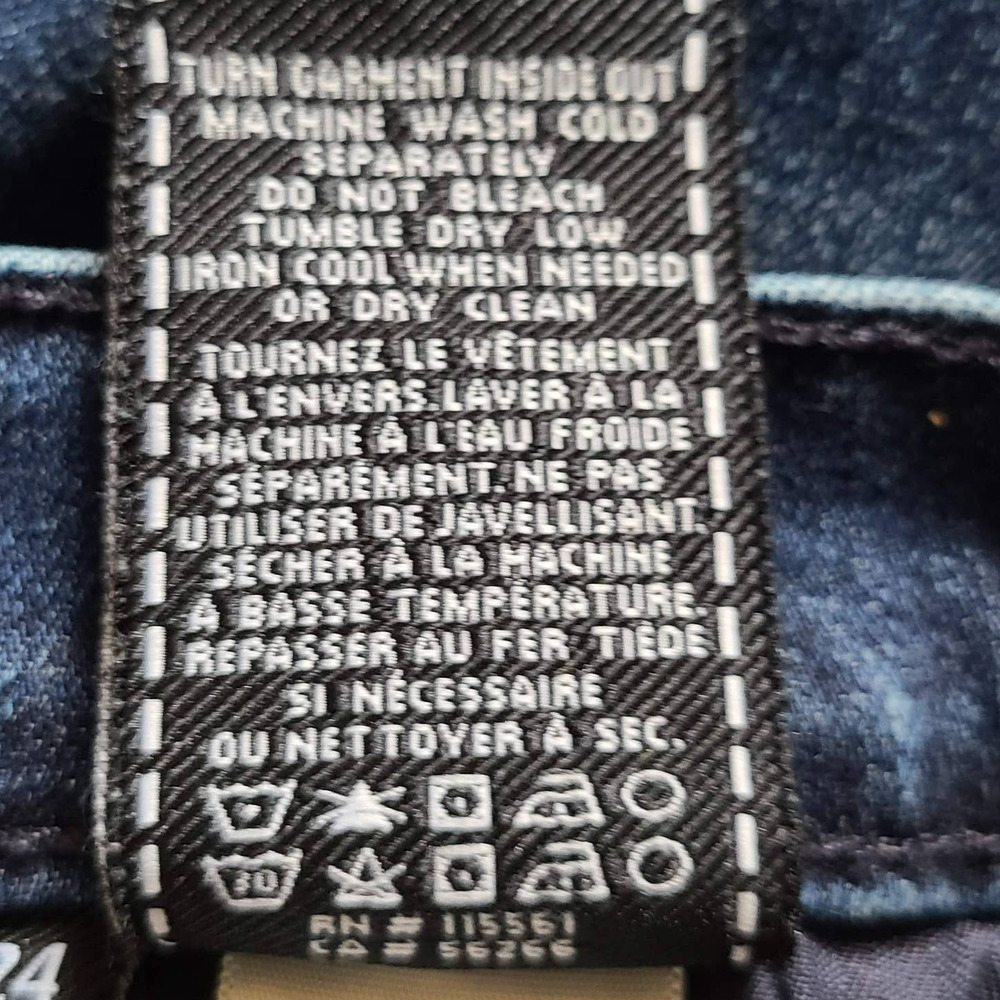 7 FOR ALL MANKIND Luxe Vintage The Ankle Skinny Raw Hem Jeans Indigo Women's 24‎ - Picture 13 of 14
